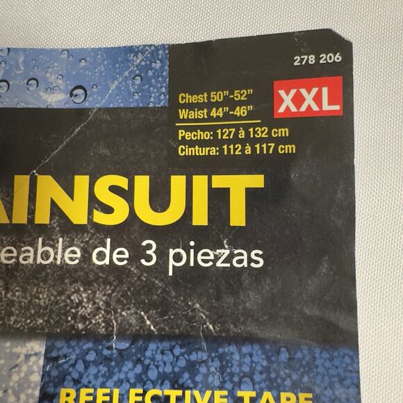 Premium Men's Polyester Rainsuit Bib 2XL HD44339 Adjustable Should Straps - Picture 5 of 8